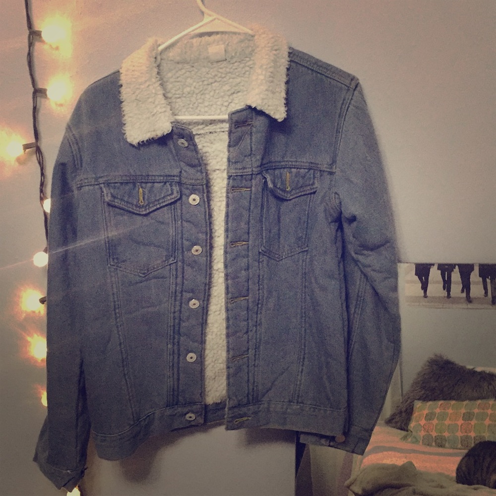 Xilalu Vintage Denim Jacket with wool